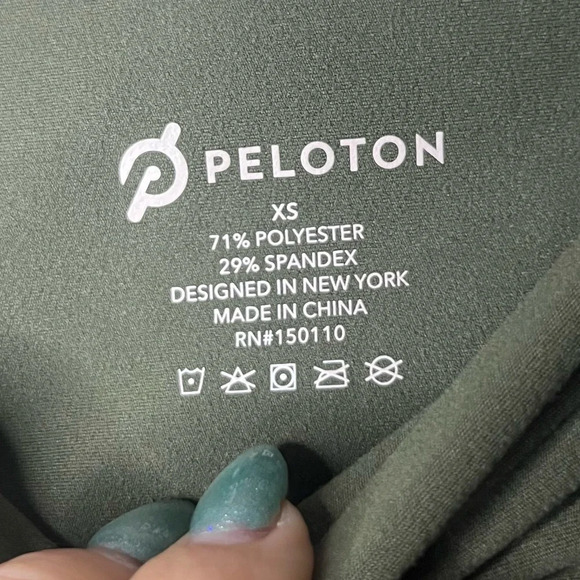 PELOTON Cadence Olive Atheleisure Green Full Length Leggings - Picture 7 of 10